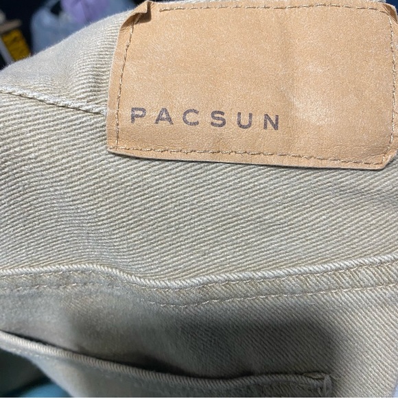 MENS SIZE 38 SKINNY KHAKI PACSUN JEANS - Picture 3 of 5
